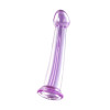 Нереалистичный фаллоимитатор TOYFA Basic Jelly Dildo M, TPE, фиолетовый, 18 см