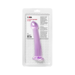 Нереалистичный фаллоимитатор TOYFA Basic Jelly Dildo M, TPE, фиолетовый, 18 см