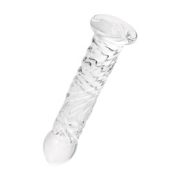Нереалистичный фаллоимитатор Sexus Glass, стекло, прозрачный, 16,5 см