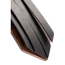 Паддл Pecado BDSM, с кожаным покрытием, модель 2, натуральная кожа и дерево, черный