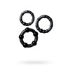 Набор колец A-Toys by TOYFA, TPE, силикон, черные, Ø 3,5/3/2 см