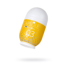 Мастурбатор нереалистичный MensMax CAPSULE 03 Kanoko, TPE, желтый, 8 см
