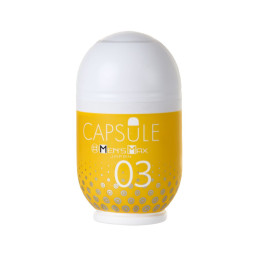 Мастурбатор нереалистичный MensMax CAPSULE 03 Kanoko, TPE, желтый, 8 см