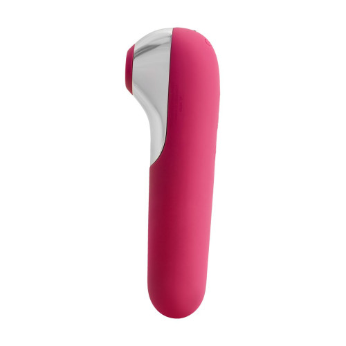 Вакуум-волновой стимулятор клитора Satisfyer Dual Love Connect App, силикон, красный, 16 см.