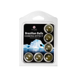 Массажное масло SECRET PLAY BRAZILIAN BALLS, ледяной эффект, 6 х 4 гр