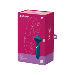 Вибромассажер для всего тела Satisfyer Mini Wand-er, силикон, синий, 16 см