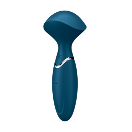 Вибромассажер для всего тела Satisfyer Mini Wand-er, силикон, синий, 16 см