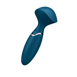 Вибромассажер для всего тела Satisfyer Mini Wand-er, силикон, синий, 16 см