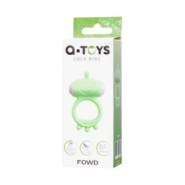 Виброкольцо на пенис A-Toys by TOYFA Fowd, силикон, зеленое, Ø 2,6 см