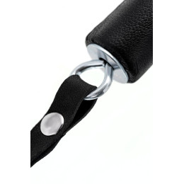 Плеть Pecado BDSM, чёрная рукоять, чёрные хлысты, натуральная кожа