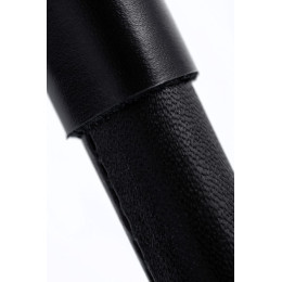 Плеть Pecado BDSM, чёрная рукоять, чёрные хлысты, натуральная кожа