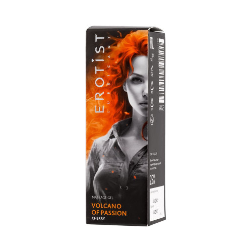 Гель Erotist с эффектом вибрации VOLCANO OF PASSION: CHERRY (со вкусом вишни), 25 мл