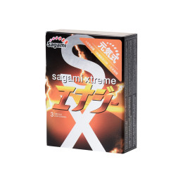Презервативы Sagami, xtreme, energy, латекс, 19 см, 5,3 см, 3 шт.