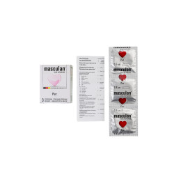 Презервативы Masculan, Pur № 3 утонченные, 18,5 см, 5.3 см, 3 шт.