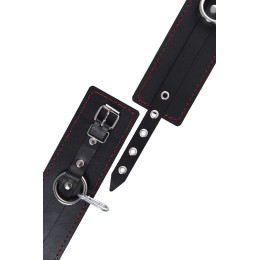 Бондажный набор Pecado BDSM, сцепка, наручники, оковы, натуральная кожа, черный