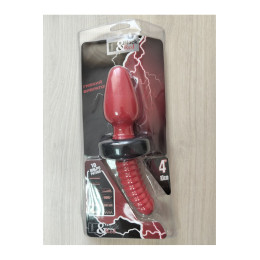 **АУТЛЕТ** Анальная вибровтулка Black & Red by TOYFA для фистинга, силикон, красная, 22 см