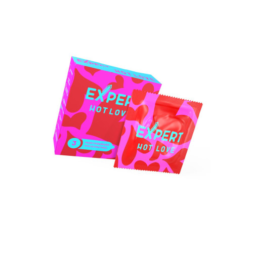 Презервативы EXPERT Hot Love, с разогревающим эффектом , 3 шт