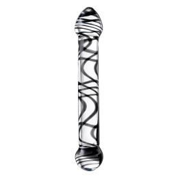 Двусторонний фаллоимитатор Sexus Glass, стекло, прозрачный, 20,5 см