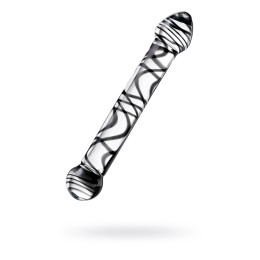 Двусторонний фаллоимитатор Sexus Glass, стекло, прозрачный, 20,5 см