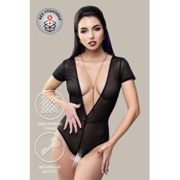 Эротическое боди Waname Abandon с короткими рукавами черное (42-44) в пакете