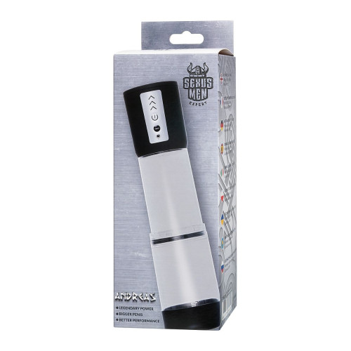 Автоматическая помпа для пениса Sexus Men Expert Andreas, ABS-пластик, черная, 28 см