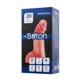Вибратор-пульсатор реалистичный, Mr.Baton, RealMotion, силикон, 20см, Ø5,4