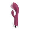 Вибратор-кролик с ротацией Satisfyer Spinning Rabbit 1, силикон, бордовый, 20,5 см