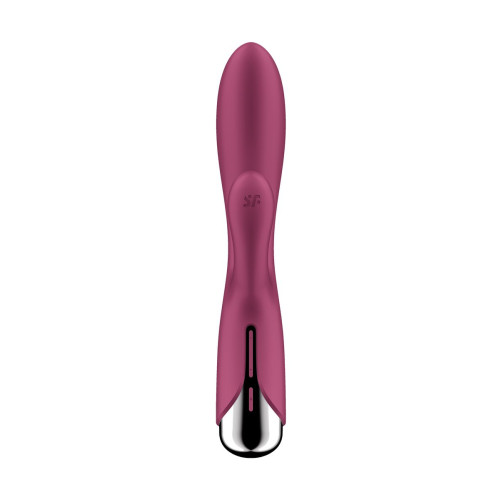 Вибратор-кролик с ротацией Satisfyer Spinning Rabbit 1, силикон, бордовый, 20,5 см