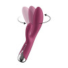 Вибратор-кролик с ротацией Satisfyer Spinning Rabbit 1, силикон, бордовый, 20,5 см
