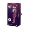 Вибратор-кролик с ротацией Satisfyer Spinning Rabbit 1, силикон, бордовый, 20,5 см