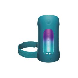 Вибромастурбатор с осцилляцией LOVENSE Gush 2, силикон, бирюзовый