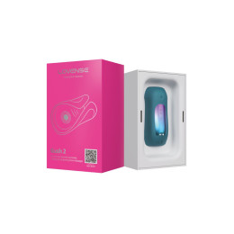 Вибромастурбатор с осцилляцией LOVENSE Gush 2, силикон, бирюзовый