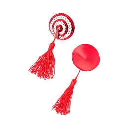 Пэстис Erolanta Molly, круглые с кисточками, красный-белый