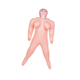 Кукла надувная Dolls-X by TOYFA Isabella, толстушка, с двумя отверстиями, блондинка, 160 см