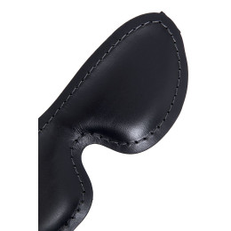 Маска Pecado BDSM, мягкая закрытая овальная, натуральная кожа, черная