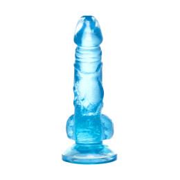 Реалистичный фаллоимитатор A-Toys by TOYFA Indy, TPE, голубой, 15,8 см