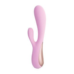 Нереалистичный вибратор Satisfyer Mono Flex Connect App, силикон, розовый, 20,4 см.