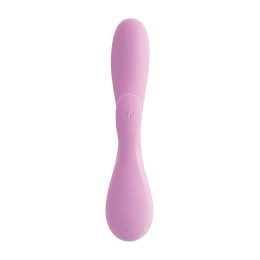 Нереалистичный вибратор Satisfyer Mono Flex Connect App, силикон, розовый, 20,4 см.