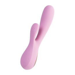 Нереалистичный вибратор Satisfyer Mono Flex Connect App, силикон, розовый, 20,4 см.