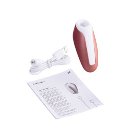 Вакуум-волновой бесконтактный стимулятор клитора Satisfyer Love Breeze, силикон, розовый, 9,5 см.