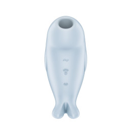 Вакуумный стимулятор клитора с вибрацией Satisfyer Seal You Soon, силикон, голубой, 11 см