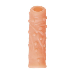 Насадка реалистичная KOKOS NUDE SLEEVE с дополнительной стимуляцией, TPE, телесная, 14 см