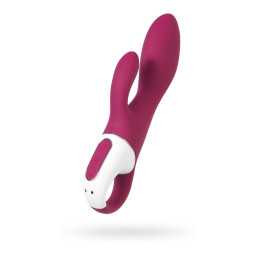 Вибратор с клиторальным стимулятором и подогревом Satisfyer Heated Affair ConnectApp,бордовый,20,6см