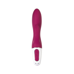 Вибратор с клиторальным стимулятором и подогревом Satisfyer Heated Affair ConnectApp,бордовый,20,6см