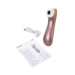 Вакуум-волновой стимулятор клитора Satisfyer Pro 2+, силикон, розовое золото, 15 см