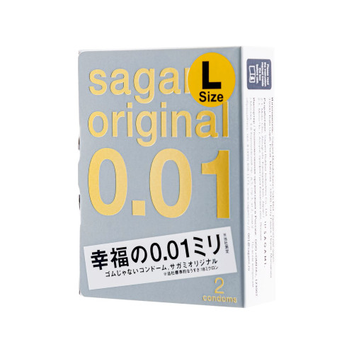 Презервативы Sagami, original 0.01, полиуретан, LARGE, 2 шт.