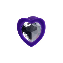 Анальная втулка ToDo by Toyfa Diamond Heart, силикон, фиолетовый, 7 см, Ø 2,8 см