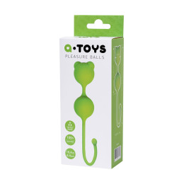 Вагинальные шарики A-Toys by TOYFA Meeko, силикон, зеленый, 16,4 см, Ø 2,7 см