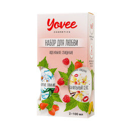Набор гелей-смазок Yovee для любви (721011+721053), вкусовой (ваниль.сливки) + увл (алоэ), 2х100мл