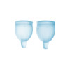 Менструальная чаша Satisfyer Feel Confident, 2 шт в наборе, силикон, голубой